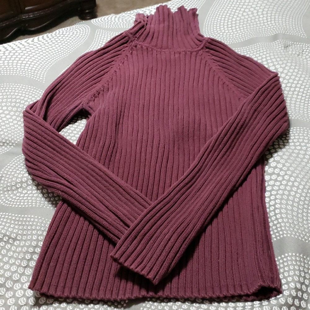 Mauve Turtleneck Sweater
